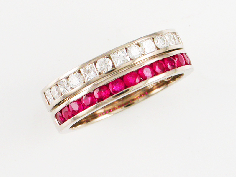 Gold Diamond Ruby Designer Ring Auckland Jewellery