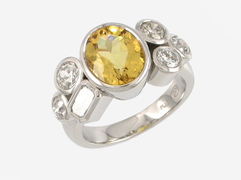 Platinum Diamond Designer Ring Auckland Jewellery Rings