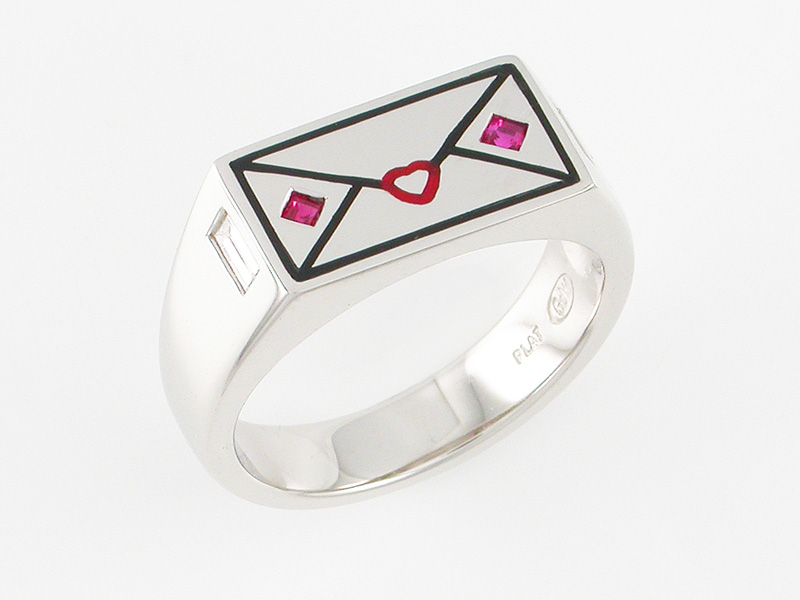 Platinum ruby diamond Engagement Ring jewellery